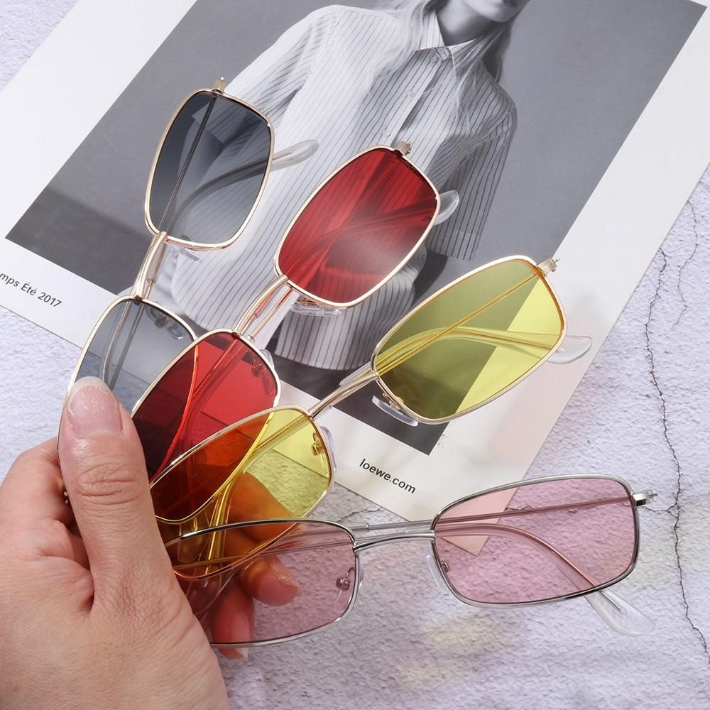 Unisex mote vintage små ovale solbriller Vintage gull Sølv innfatning UV400 klar linse metall solbriller Brand Shades Eyewear : Solbriller for kvinner |